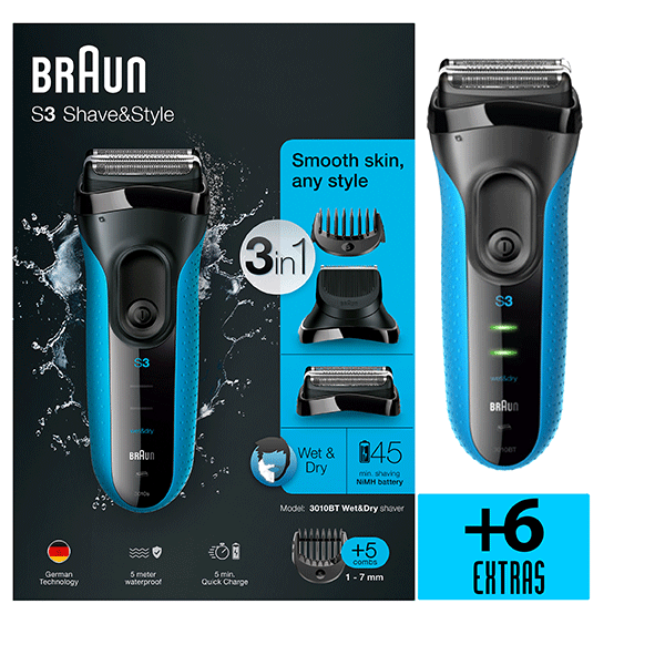 3010BT MN BLACK/BLUE BOX MALESHAVER