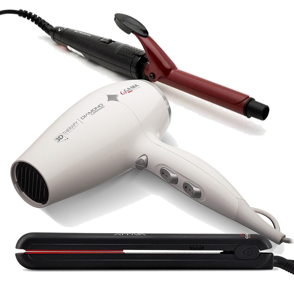 PACK GAMA ALISADOR ATTIVA + ONDULADOR 19 MM + SECADOR DIAMOND