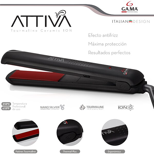 PACK GAMA ALISADOR ATTIVA + ONDULADOR 19 MM + SECADOR DIAMOND